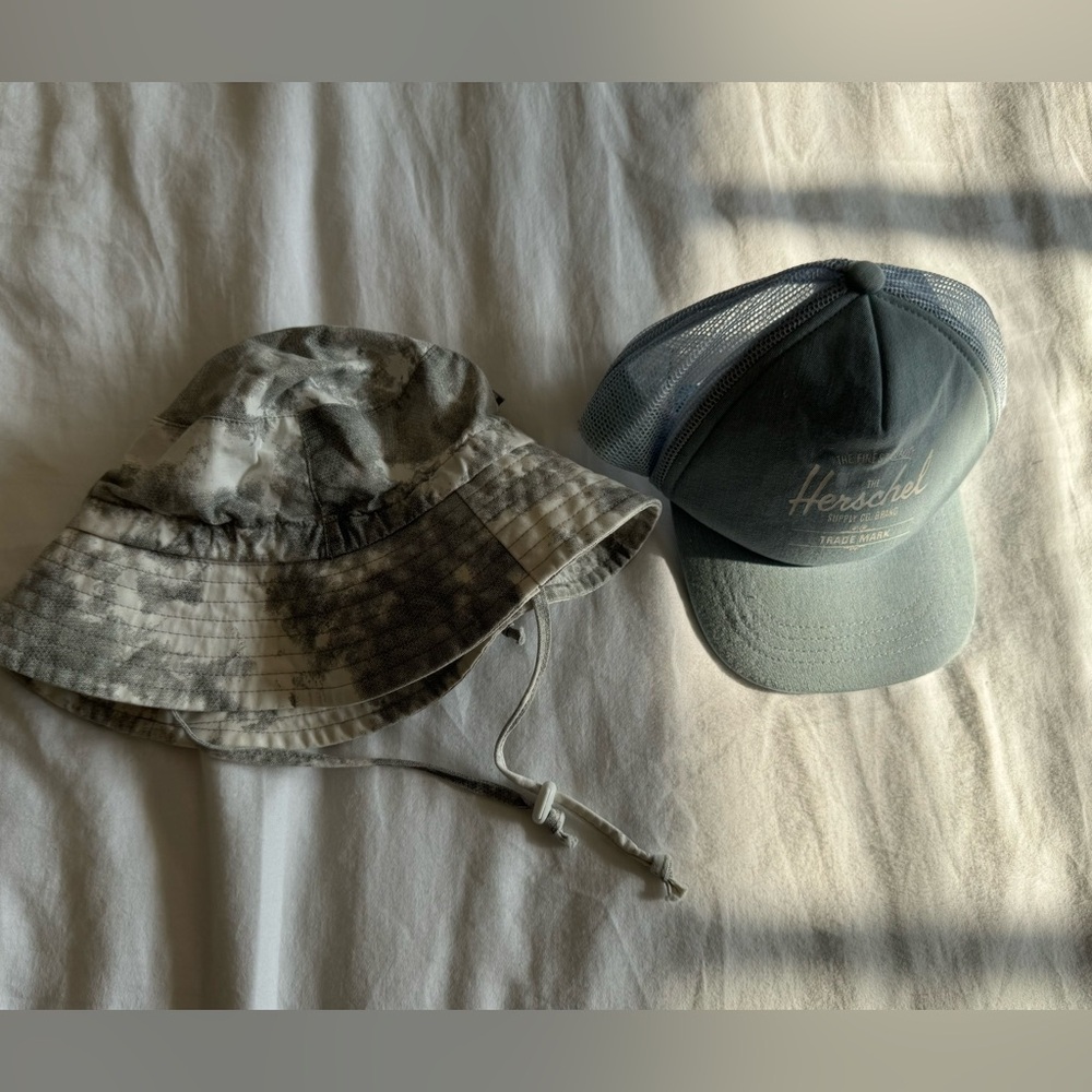 Jan & Jul Water Sun Hat & Herschel Baby Blue Ball Cap, size 6-24 months